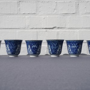 Twaalf Chinese blauw-witte koppen en schotels, 19e eeuw — foto 22