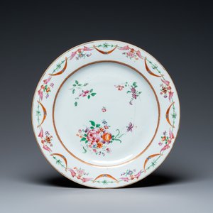 Twaalf Chinese famille rose borden en een schotel, Qianlong — foto 8