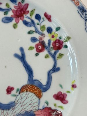 Twaalf Chinese famille rose borden met floraal decor, Qianlong — foto 19