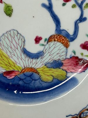 Twaalf Chinese famille rose borden met floraal decor, Qianlong — foto 21