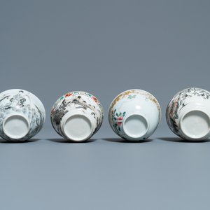 Twaalf Chinese grisaille koppen en acht schotels, Yongzheng/Qianlong — foto 11