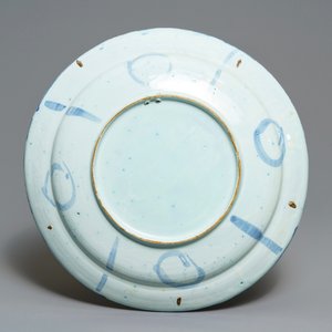 Twee blauw-witte Delftse chinoiserie schotels, 17/18e eeuw — foto 5
