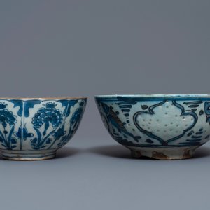 Twee blauw-witte Perzische kommen, Safavid, 17/18e eeuw — foto 4