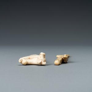 Twee burijnen of graveerpennen in been en ivoor, 16e en 19e eeuw — foto 3