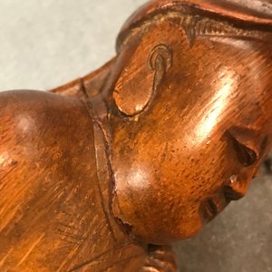 Twee Chinese bamboe figuren, 19e eeuw — foto 12
