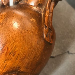 Twee Chinese bamboe figuren, 19e eeuw — foto 18