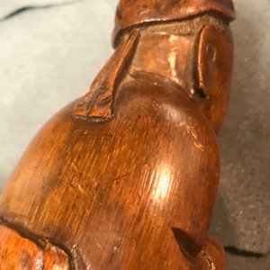 Twee Chinese bamboe figuren, 19e eeuw — foto 19