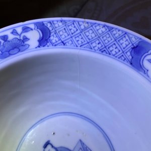 Twee Chinese blauw-witte klapmuts kommen, Kangxi — foto 8