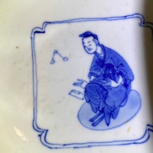 Twee Chinese blauw-witte kommen, Chenghua merk, Kangxi — foto 14
