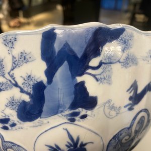 Twee Chinese blauw-witte kommen, Kangxi en Wanli — foto 26