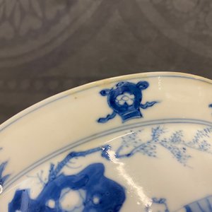 Twee Chinese blauw-witte kommen, Kangxi — foto 15