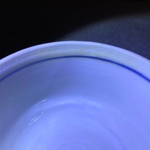 Twee Chinese blauw-witte papkommen met deksels, Kangxi — foto 10