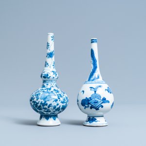 Twee Chinese blauw-witte watersprenkelaars, Kangxi — foto 2
