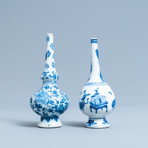 Twee Chinese blauw-witte watersprenkelaars, Kangxi — foto 3