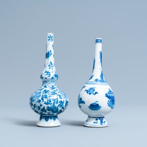 Twee Chinese blauw-witte watersprenkelaars, Kangxi — foto 5
