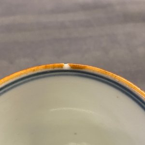 Twee Chinese blauw-witte wijnkoppen en een stem cup, Transitie periode — foto 16
