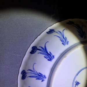 Twee Chinese blauwwitte gelobde borden met figuren, Kangxi merk en periode — foto 21