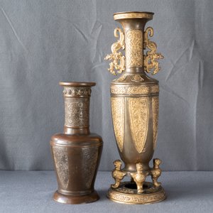 Twee Chinese bronzen vazen, 19e eeuw — foto 56