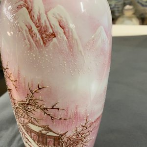 Twee Chinese eierschaal porseleinen vazen, zegelmerk, 20e eeuw — foto 25