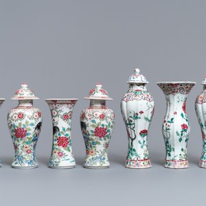 Twee Chinese famille rose kaststellen, Qianlong en 19e eeuw — foto 4