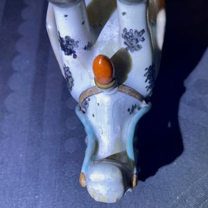 Twee Chinese famille rose modellen van een olifant en een paard, Qianlong — foto 18