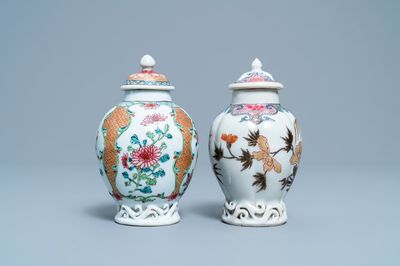 Twee Chinese famille rose theebussen, Yongzheng