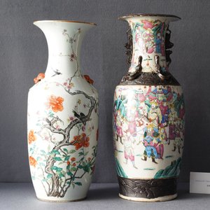 Twee Chinese famille rose vazen, 19/20e eeuw — foto 7