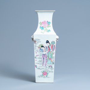 Twee Chinese famille rose vazen, 19/20e eeuw — foto 2