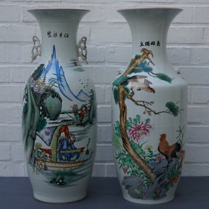 Twee Chinese famille rose vazen, 19/20e eeuw — foto 7