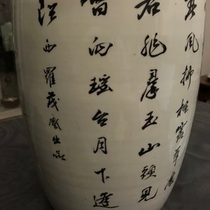 Twee Chinese famille rose vazen en een blauw-witte celadon vaas, 19/20e eeuw — foto 11
