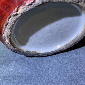 Twee Chinese monochrome langyao vazen met rood glazuur, 19e eeuw — foto 15