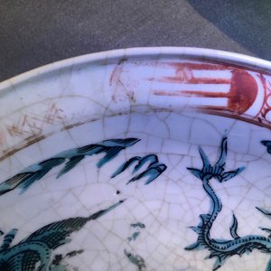 Twee Chinese polychrome Swatow schotels, Ming — foto 3