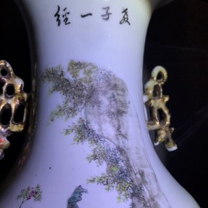 Twee Chinese qianjiang cai vazen, 19/20e eeuw — foto 19