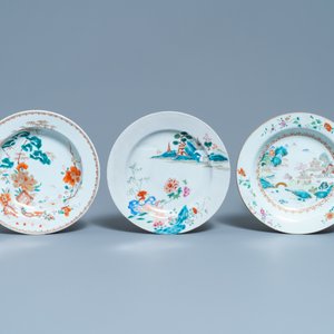 Twee Chinese schotels en vijf borden, Kangxi/Qianlong — foto 6