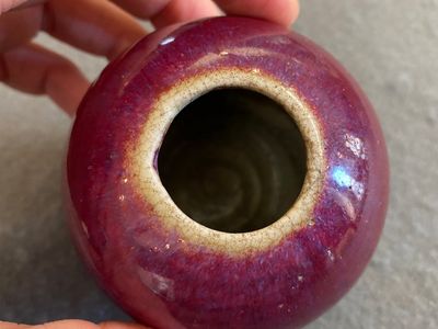 Twee Chinese waterpotten met flambé-glazuur, 19e eeuw — foto 7