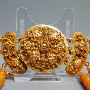 Twee colliers van rood koraal met gouden sloten, Nederland, 19/20e eeuw — foto 4