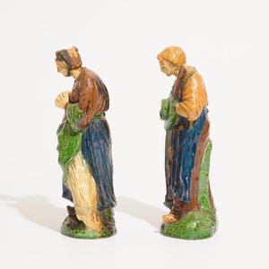Twee figuren in Vlaams aardewerk uit de reeks van “De 4 jaargetijden”, wellicht Laigneil, 20e eeuw — foto 5