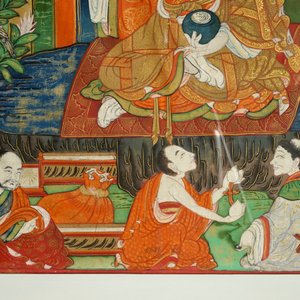 Twee fijne thangka's, Tibet of Nepal, 18/19e eeuw — foto 10