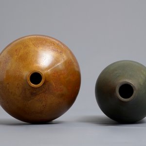 Twee fraaie Japanse bronzen vazen, Showa, 20e eeuw — foto 6