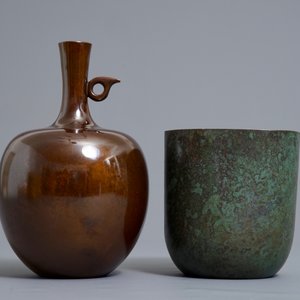 Twee fraaie Japanse bronzen vazen, Showa, 20e eeuw — foto 2
