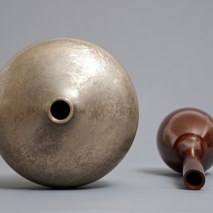 Twee fraaie Japanse bronzen vazen, Showa, 20e eeuw — foto 6