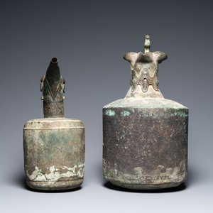 Twee grote Perzische bronzen kannen, Khorasan, Iran, 13/15e eeuw — foto 3
