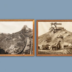 Twee grote zwart-witfoto's van China, 1e helft 20e eeuw — foto 1