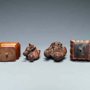 Twee houten figuren van Madonna met kind, 17/18e eeuw — foto 5