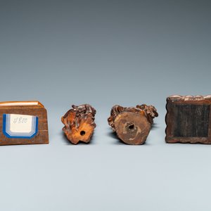Twee houten figuren van Madonna met kind, 17/18e eeuw — foto 6