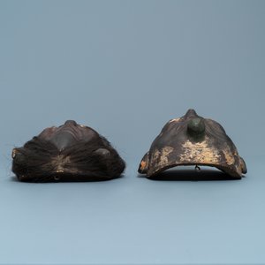 Twee Japanse maskers uit het No-spel, Edo, 18/19e eeuw — foto 4