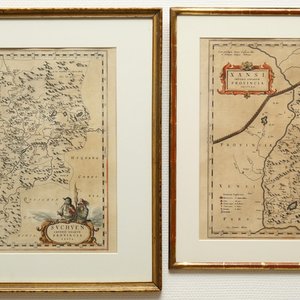 Twee kaarten van China, Blaeu, Amsterdam, 17e eeuw — foto 1