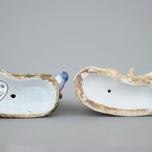 Twee koetjes in Delfts aardewerk, 18/19e eeuw — foto 6