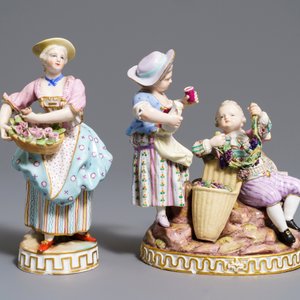 Twee Meissen porseleinen groepjes, Duitsland, 19/20e eeuw — foto 2
