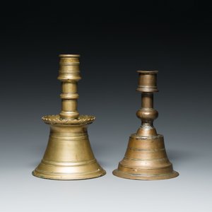 Twee Ottomaanse bronzen kandelaars, 17e eeuw — foto 2